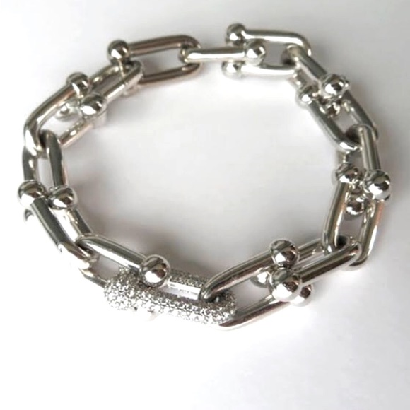 HardWare Link Large with Zirconia Link Bracelet - Picture 4 of 4